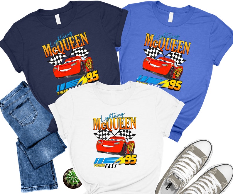 Camiseta de Rayo McQueen, camiseta de Disney Cars, camiseta de Disney Cars, camiseta de Disney, camiseta de World Tour 2026, camiseta de Disneyland imagen 5