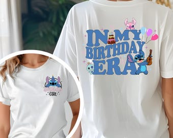 Disneyworld Stitch Kids Birthday Shirt, Lilo & Stitch Birthday Girl Tee, Mickey Birthday Shirt, Disney Birthday Shirt for Kids