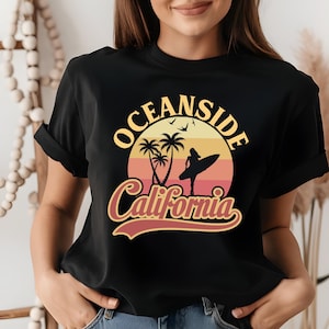 Oceanside California Vintage Summer Beach Vacation Tshirt Oceanside California Vintage Summer Beach Vacation Tshirt