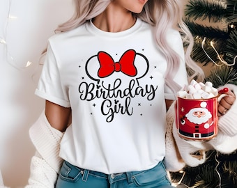 Minnie Birthday Shirt – Birthday Girl Disney Tee, Disney World & Disneyland Birthday Shirt, Perfect for Disney Birthday Celebration