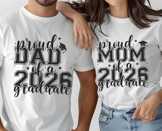 Proud Mom & Dad of a 2026 Graduate Shirt – Class of 2026 Graduation Tee, Senior Graduation Shirt for Graduate Mom And Dad