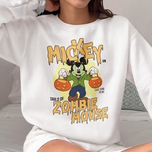 Mickey Zombie Sweatshirt | Halloween Party Tee | Disney Halloween |  Halloween Hoodie | Mickey Halloween Sweatshirt, Halloween Sweatshirt