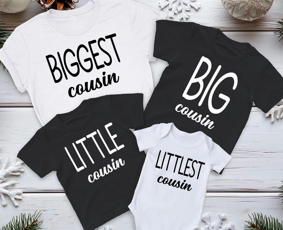 Big Cousin (Only Grandchild Crossed Out) Cute & Funny Shirt main image 1