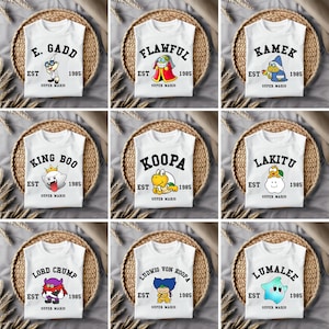 Super Mario Family Shirt | Super Mario Character Shirt | Super Mario Birthday Party Tee | Mario & Friends Party Tee | Super Mario Apparel image 3