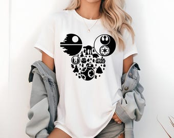 Star Wars Shirt, Disney Star Wars Mickey Ears Tee, Galaxy’s Edge Disneyland T-Shirt, Disney Trip Outfit, Star Wars Gift for Fans