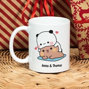 Bubu Dudu, Personalised, Coffee Mug, 11 Oz, Gift for Her, Gift For Him, Couple Mug, Cute Bears, Custom Made,