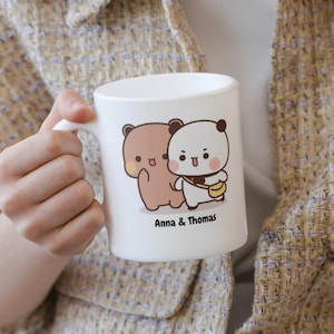 Bubu Dudu, Personalised, Coffee Mug, 11 Oz, Gift for Her, Gift For Him, Couple Mug, Cute Bears, Custom Made,