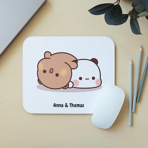 Bubu Dudu, Gift MousePad, Personalised MouseMat,  Gift for him, Custom made