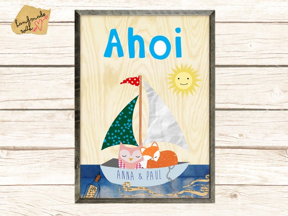 Ahoy Sibling Posters Etsy