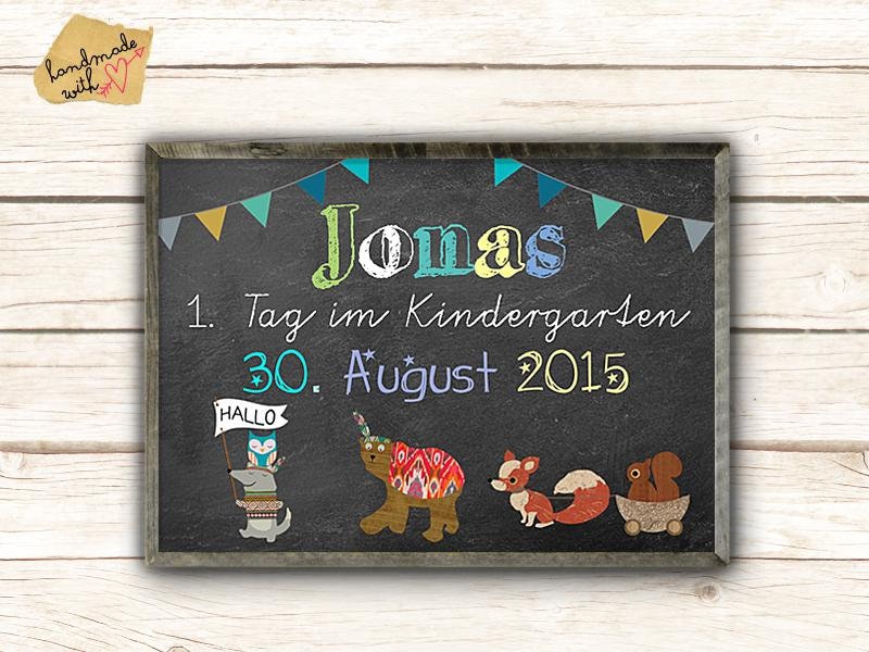 Zum Kindergarten Poster mit Namen | Etsy