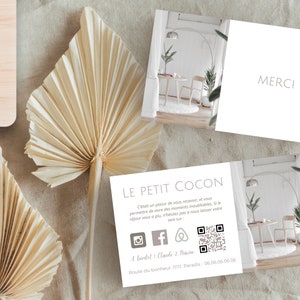 Carte de Visite Airbnb, Modèle Imprimable et Personnalisable, Carte de Visite Personnalisée pour Hôtes Airbnb,