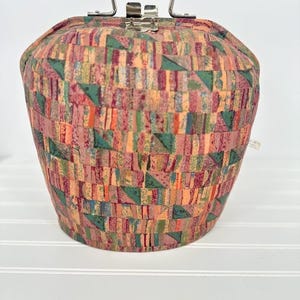 Vintage Holland Patchwork Nähkasten Tasche Patchwork Bastelkoffer Retro 60er 70er Boho