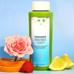 Yunasence, ENAHANCE Essential Beauty Renewal Essence, 6oz. With AHA & PHA, Hyaluronic acid, Adenosine.
