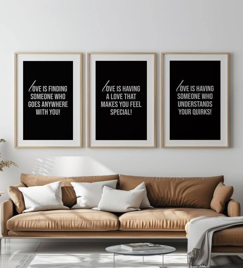 Motivational Love Quotes Wall Art Set of 100, Love Quotes Wall Art ...