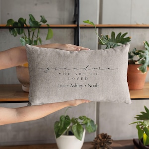 Personalized Grandma Pillow, Custom Pillow, Grandkids Names Pillow, Gift for Grandma, Personalized Grandma Gift, Mothers Day Gift Idea