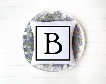 Personalize Throw Pillow, Monogram Pillow, Custom Pillow, Personalized Letter Pillow, Housewarming Gift, Initial Pillow Case, Wedding Gift