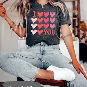 I Love You Heart Tshirt for Valentines Day, Lover Tshirts, Gift for Her, Gifts for Boyfriend, Couple Shirt, Valentines Shirts, Love Tee
