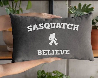 Bigfoot, Sasquatch Pillow, Yeti Pillow, Camping Pillow, PNW Pillow, Camping Pillowcase, Bigfoot Cushion , Bigfoot Souvenir, Camping Gift