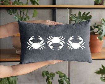Boat Pillow, Nautical Pillow, Beach House Pillow, Crab Pillow, Beach House Decor, Boat Decor, Coastal Decor, Boating Pillow, Nautical Decor