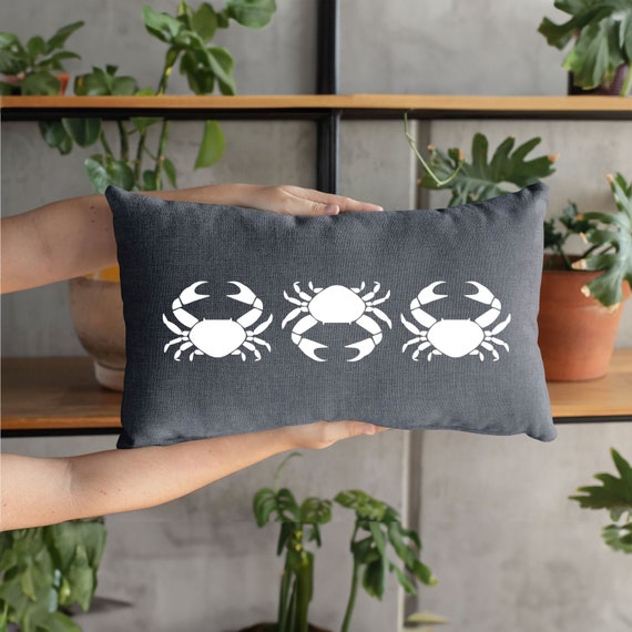 Boat Pillow, Nautical Pillow, Beach House Pillow, Crab Pillow, Beach House Decor, Boat Decor, Coastal Decor, Boating Pillow, Nautical Decor