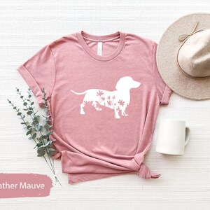 Floral Dachshund Wiener Dog Shirt, Dachshund Shirt, Dachshund Gift, Dachshund Lover Gift, Dachshund Dog Shirt, Wiener Dog Shirt image 6