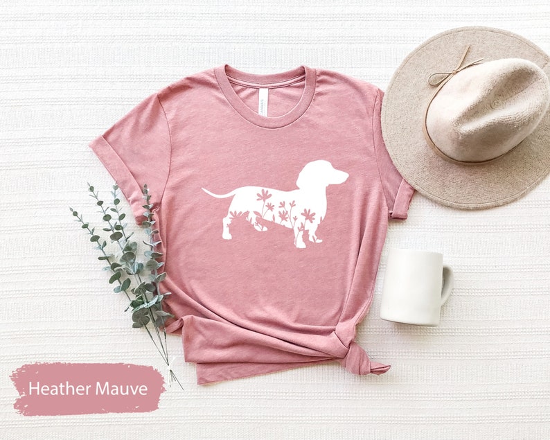 Floral Dachshund Wiener Dog Shirt, Dachshund Shirt, Dachshund Gift, Dachshund Lover Gift, Dachshund Dog Shirt, Wiener Dog Shirt image 6