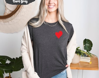 Personalized Heart Tee, Custom Heart Tshirt, Custom Couple Shirts, Custom Text Shirt, Customizable Tees, Custom Lover Tee, Personalized Gift
