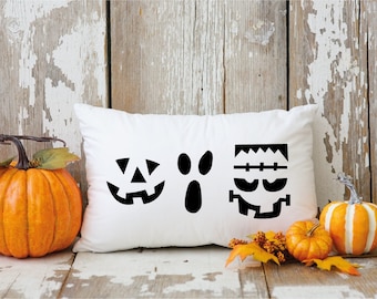 Halloween Pillow, Pumpkin Pillow, Ghost Pillow, Halloween Decoration, Fall Decor, Halloween Gift, Farmhouse Decor, Fall Outdoor Pillow Cover