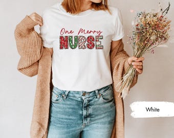 Christmas Nurse Shirt, Nurse Christmas Gift, Christmas TShirt, Nurse T Shirt, Gifts For Nurses, Merry Christmas, Holiday Nurse Shirt