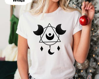 Mystic Moon Shirt, Crescent Moon, Space T Shirt, Half Moon, Galaxy T-Shirt, Full Moon Tee, Night Sky, Moon Gift, Moon Lover Gifts