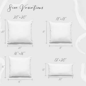 a pillow size guide for a pillow