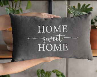 Home Pillow, Home Sweet Home Pillow, New Home Gift, Personalize Home, Rustic Home Decor, Our First Home, Sweet Pillowcase, Housewarming Gift