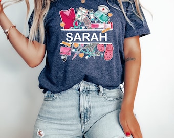Nurse Shirt, Nurse Gift, Custom Nurse Shirt, Custom Nurse Gift, Nurse Name Shirt, Registered Nurse, Nursing School Shirt, Nursing TShirt