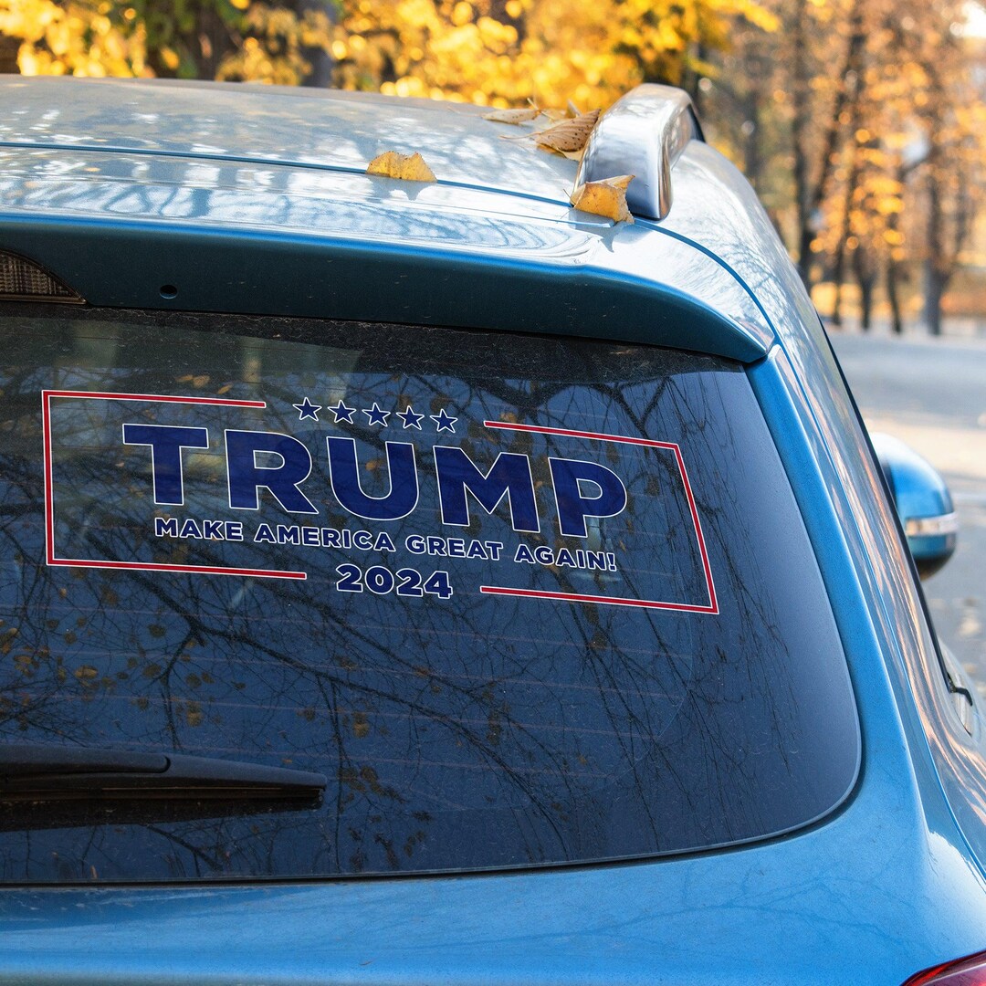 Donald Trump 2024 Election Car Decal, Trump Supporter Bumper Sticker ...