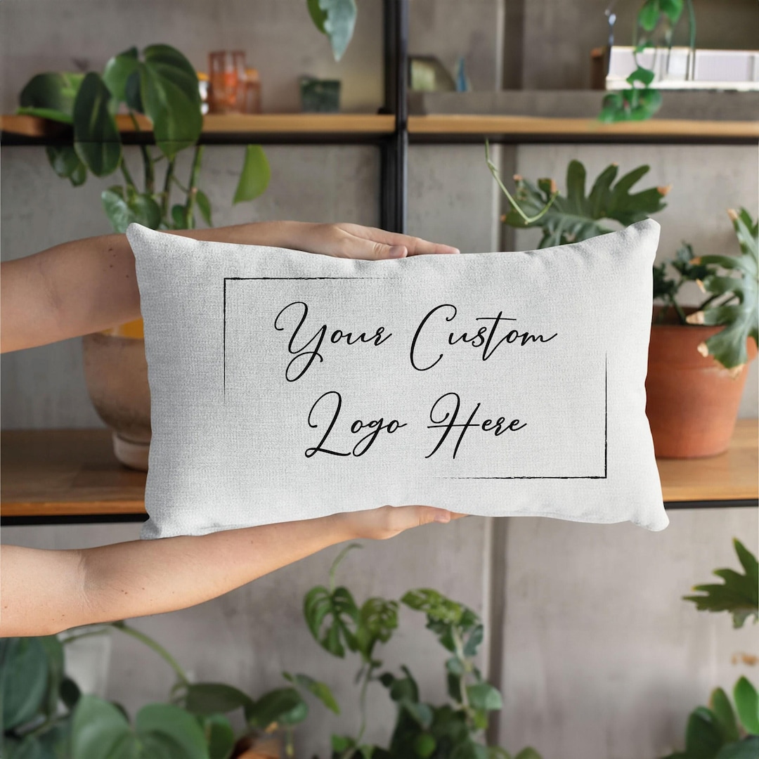 Custom Logo Pillow, Company Pillow, Personalize Pillow Covers, Office ...
