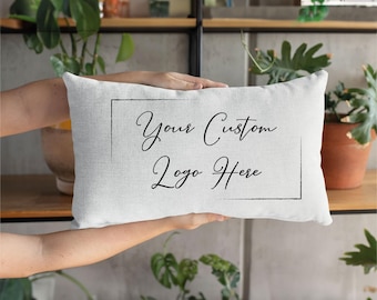 Custom Logo Pillow, Company Pillow, Personalize Pillow Covers, Office Decor Pillow, Custom Pillows, Company Logo Pillow, Company Decor