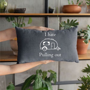 Personalize Camper Van Pillow, Custom Camping Throw Pillow, Van Life Decor, Camping Fun Cushion, Custom Van Decor, Camping Decor Pillowcase