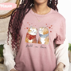 Cat Shirts, Cute Cat T Shirt, Lovely Cat T-Shirts, Gift for Cat Lovers, Cat Mom Shirt, Cat Dad Tshirt, Cat Lover Gifts, Cat Owner Tshirts