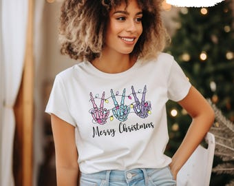 Skeleton Christmas Shirt, Merry Christmas Shirt, Skeleton Hand Shirt, Christmas Shirt, Christmas Gift, Funny Christmas Shirt, Xmas Tee