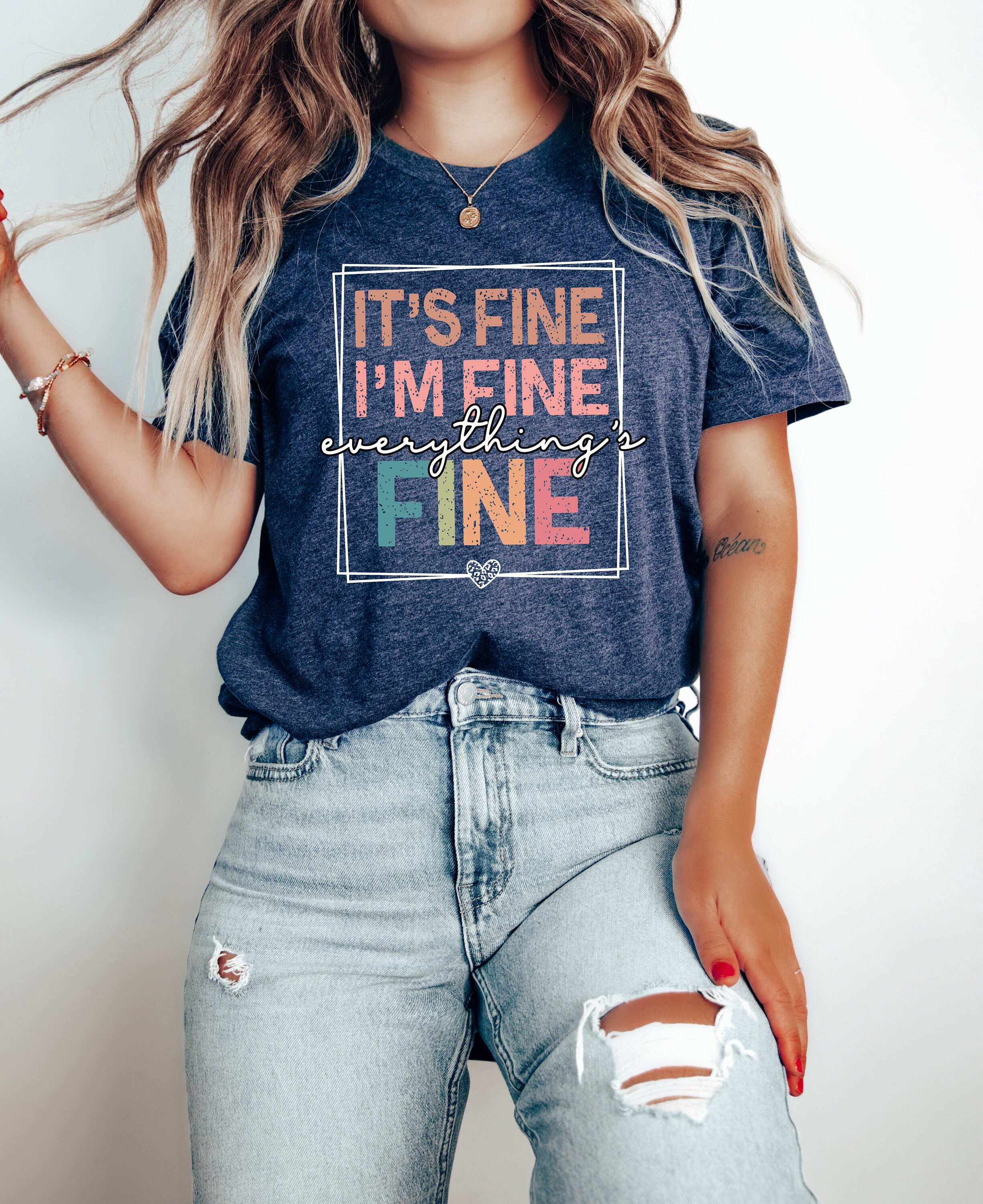 Funny Shirt, Sarcastic Shirt, Introvert Shirt, Anxiety TShirt, It's Fine I'm Fine Everything Is Fine Shirt, Mental Shirt, It's Fine Shirt