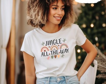Jingle All The Way Shirt, Jingle Shirts, Vintage Santa, Retro Christmas, Merry Christmas Tee, Santa Shirts, Winter Shirt, Cute Christmas Tee