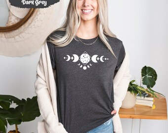 Phases of Moon, Space Shirt, Half Moon Tee, Celestial Shirts, Crescent Moon, Galaxy T-Shirt, Full Moon, Space T Shirt, Astronomy Tshirt