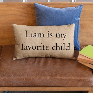 Almohada de niño favorito, almohada divertida para mamá, almohada lumbar personalizada, almohada divertida, almohada divertida para padre, regalo divertido para el día de la madre, almohada personalizada