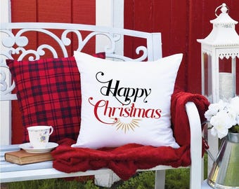 Weihnachtskissen, Weihnachtskissenbezug, Weihnachtskissen, Weihnachtskissen, Bauernhauskissen, rustikale Wohndekoration, Weihnachtsgeschenk
