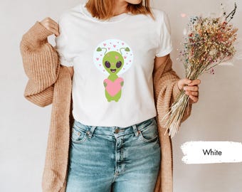 Alien T-Shirt, Valentines Day, Alien T Shirt, Lover Shirt, Valentines Tee, Matching Couple Tees, Alien Lover Tshirt, Valentines Shirts
