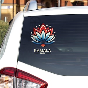 Kamala Harris autoruitsticker, 2024 Amerika verkiezing bumpersticker, anti-Trump stickers, VS verkiezingsdag auto-accessoires, mevrouw de president
