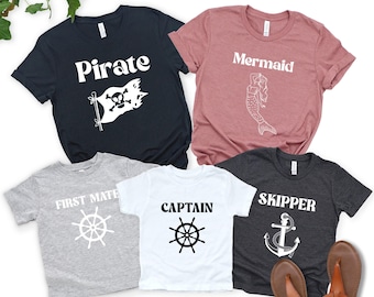 Matching Couples Cruise Shirt, Captain T-shirt, Co-captain, Skipper Shirts, First Mate, Matching Cruise Shirts, Cruise Tshirt, Boating Shirt
