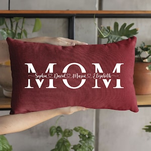 Almohada personalizada para mamá, 12 colores de tela, almohada personalizada, idea de regalo para el Día de la Madre, regalo personalizado para mamá, regalo para mamá, regalo para ella