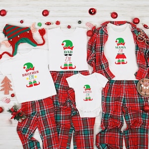 Matching Family Shirt With Christmas Elf, Matching Christmas Shirt, Family Christmas Pajamas, Custom Elf Shirt, Family Christmas Shirt