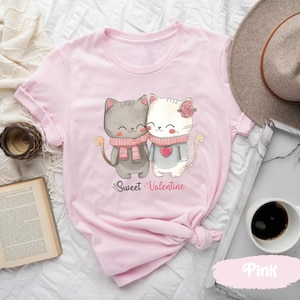 Cat Shirts, Cute Cat T Shirt, Lovely Cat T-Shirts, Gift for Cat Lovers, Cat Mom Shirt, Cat Dad Tshirt, Cat Lover Gifts, Cat Owner Tshirts